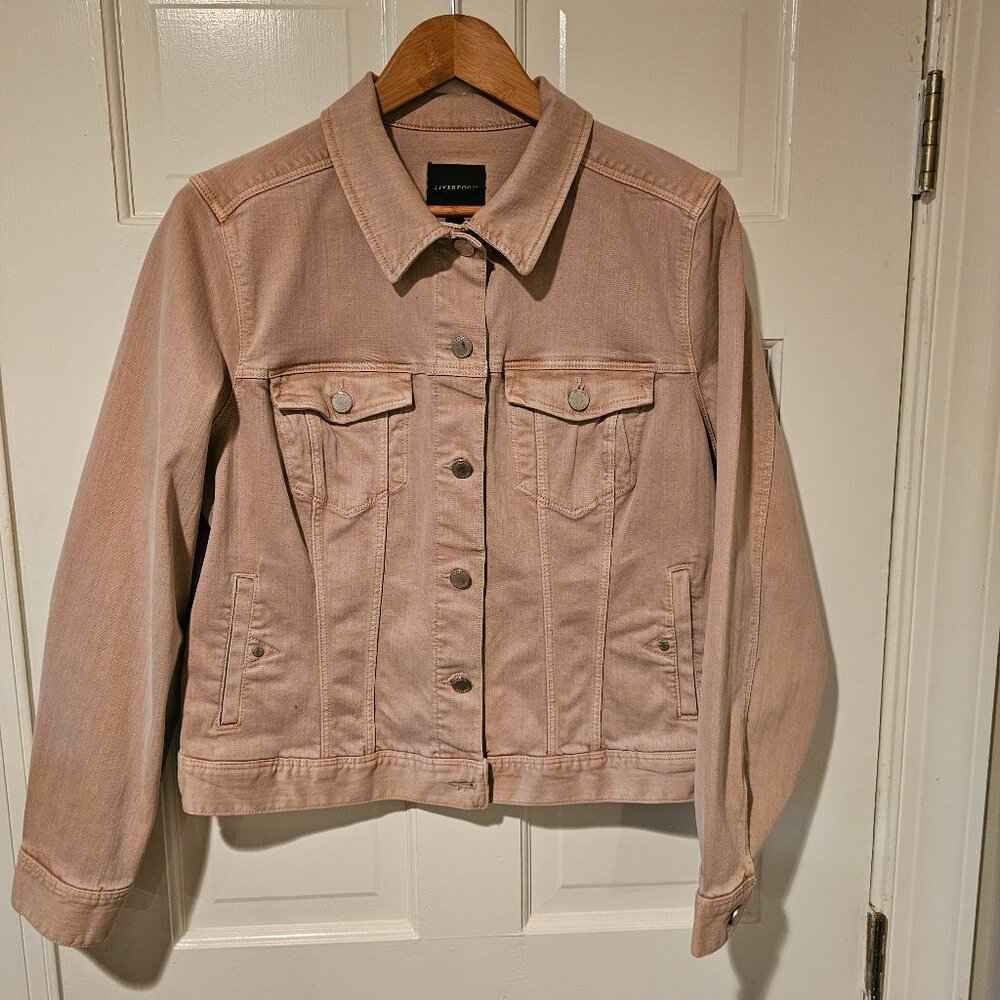 Liverpool Denim Jacket | Large | Pink | New W/o Tags